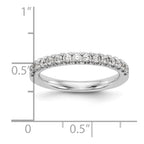 14K White Gold 3/8 carat Diamond Complete Wedding Band