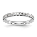 14K White Gold 3/8 carat Diamond Complete Wedding Band