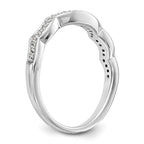 14K White Gold Diamond Wedding Band