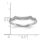 14K White Gold Diamond Wedding Band