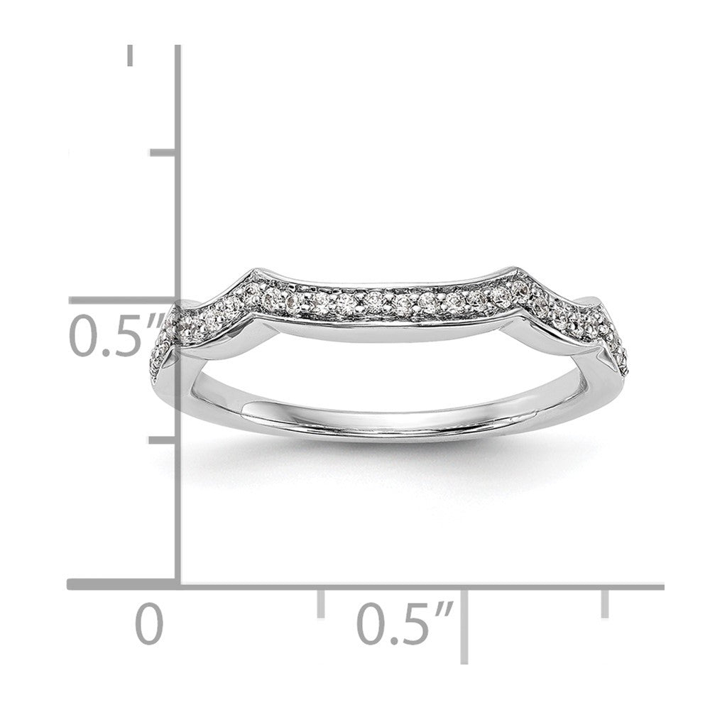 14K White Gold Diamond Wedding Band