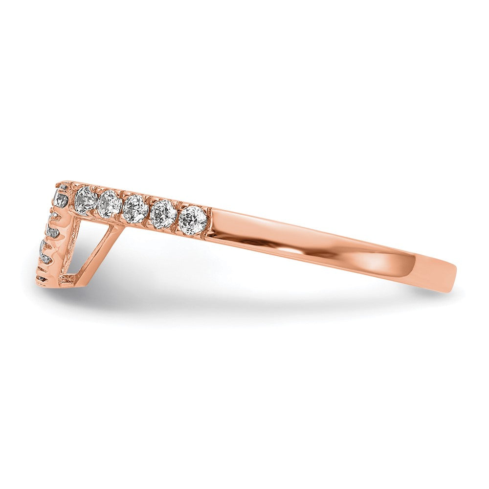 14K Rose Gold Diamond Wedding Band