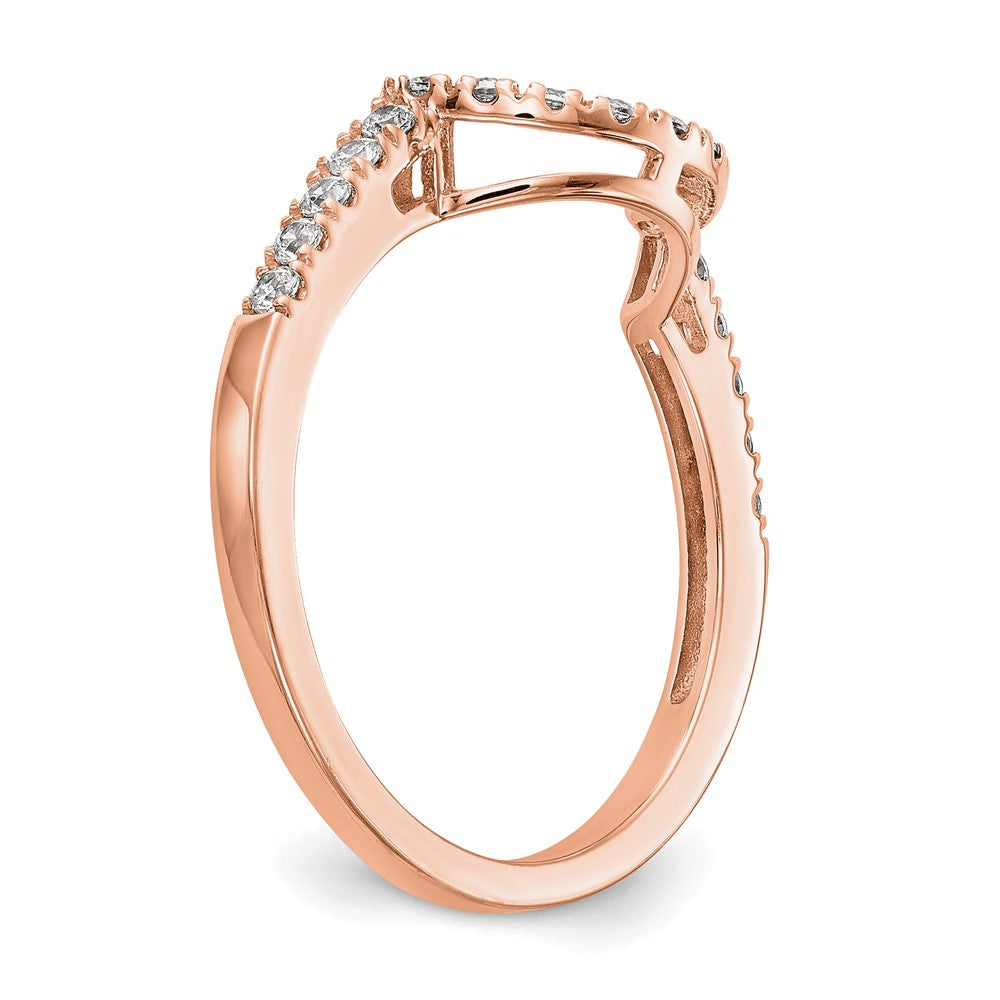 14K Rose Gold Diamond Wedding Band