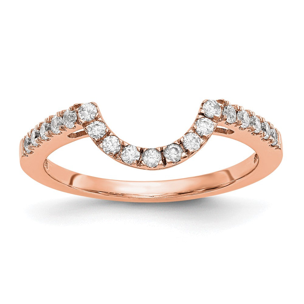 14K Rose Gold Diamond Wedding Band