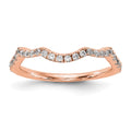 14K Rose Gold Diamond Wedding Band