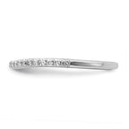 14K White Gold 1/4 carat Diamond Contoured Complete Wedding Band
