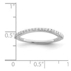 14K White Gold 1/4 carat Diamond Contoured Complete Wedding Band