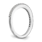14K White Gold 1/4 carat Diamond Contoured Complete Wedding Band