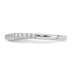 14K White Gold 1/3 carat Diamond Contoured Complete Wedding Band