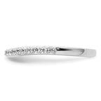 14K White Gold 1/3 carat Diamond Contoured Complete Wedding Band