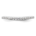 14K White Gold 1/3 carat Diamond Contoured Complete Wedding Band