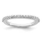 14K White Gold 1/3 carat Diamond Contoured Complete Wedding Band