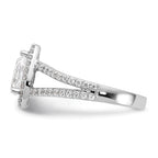14kw Lab Grown Diamond VS/SI+ G+ S/M Pear Halo Eng. Ring