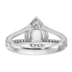 14kw Lab Grown Diamond VS/SI+ G+ S/M Pear Halo Eng. Ring