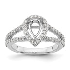 14kw Lab Grown Diamond VS/SI+ G+ S/M Pear Halo Eng. Ring