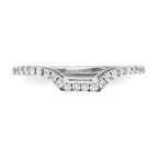 True Origin 14K White Gold 1/5 carat Lab Grown Diamond VS+ F+ Complete Wedding Band