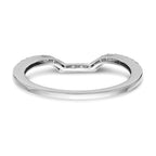 14K White Gold 1/5 carat Diamond Contoured Complete Wedding Band