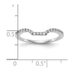 14K White Gold 1/5 carat Diamond Contoured Complete Wedding Band