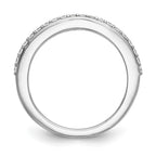 14K White Gold 1/4 carat Diamond Complete Wedding Band