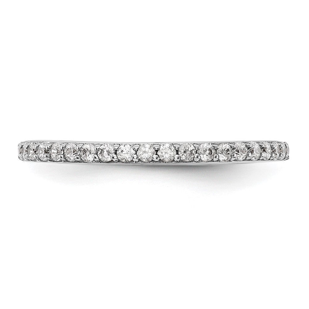 14K White Gold 1/4 carat Diamond Complete Wedding Band