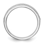 14K White Gold 1/8 carat Diamond Complete Wedding Band