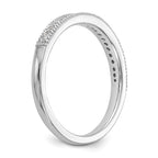 14K White Gold 1/8 carat Diamond Complete Wedding Band