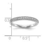 14K White Gold 1/8 carat Diamond Complete Wedding Band