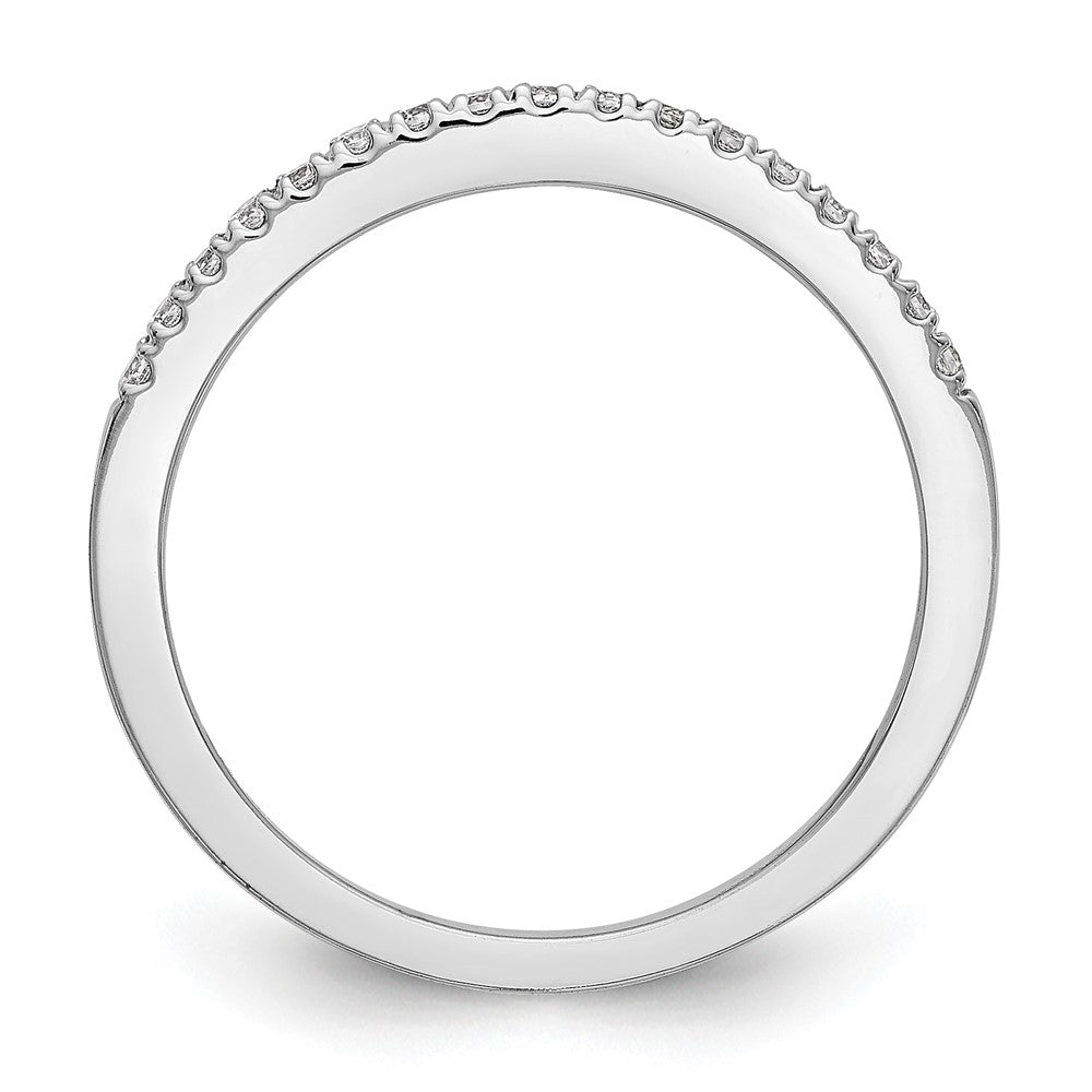14K White Gold Diamond Wedding Band