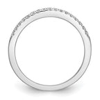 14K White Gold Diamond Wedding Band