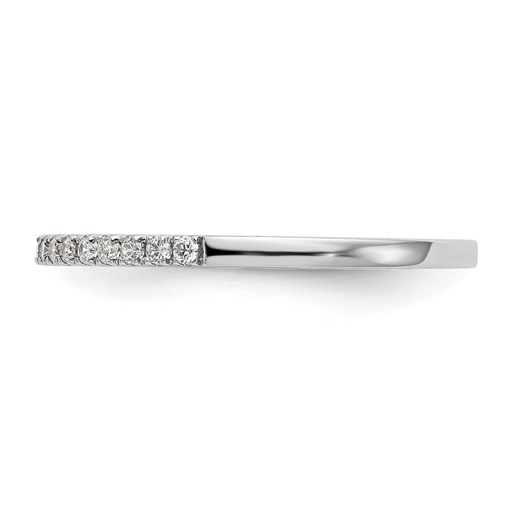 14K White Gold Diamond Wedding Band