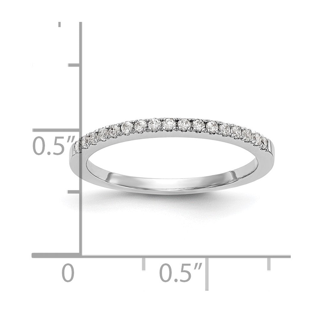 14K White Gold Diamond Wedding Band