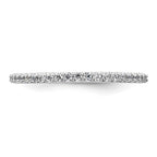 14K White Gold 1/4 carat Diamond Complete Wedding Band