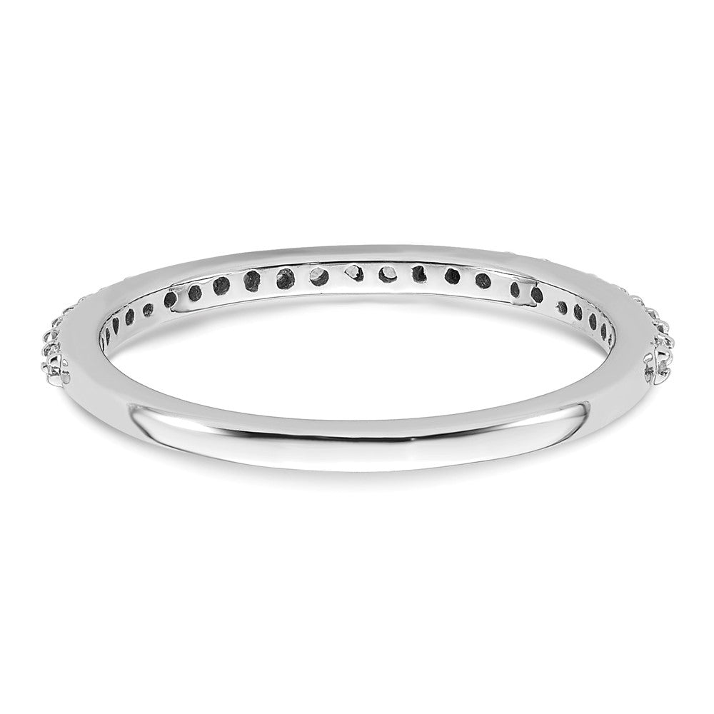 14K White Gold 1/4 carat Diamond Complete Wedding Band