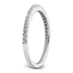 14K White Gold 1/4 carat Diamond Complete Wedding Band