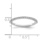 14K White Gold 1/4 carat Diamond Complete Wedding Band