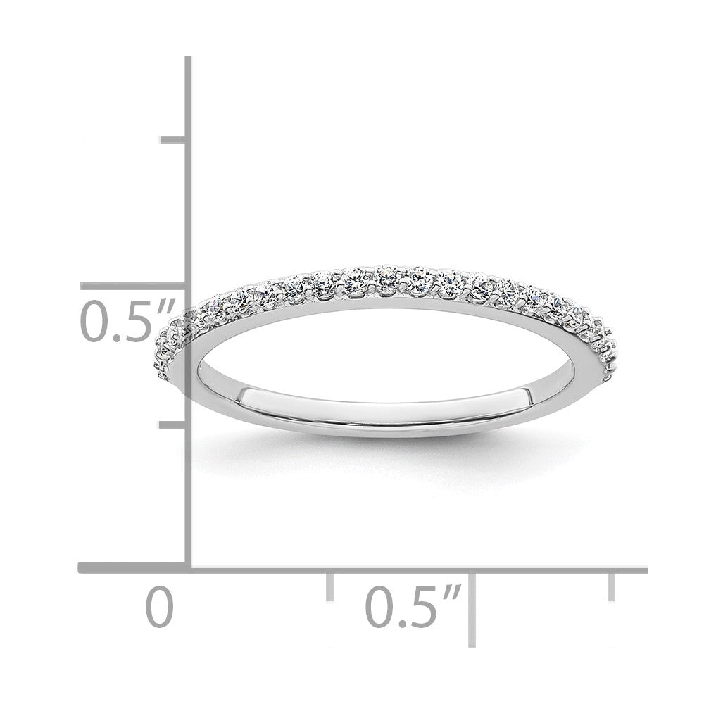 14K White Gold 1/4 carat Diamond Complete Wedding Band