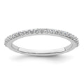 14K White Gold 1/4 carat Diamond Complete Wedding Band