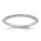 14K White Gold 1/4 carat Diamond Complete Wedding Band
