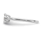 14K White Gold Halo Cluster 1/4 carat Diamond Complete Engagement Ring
