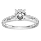 14K White Gold Halo Cluster 1/4 carat Diamond Complete Engagement Ring