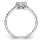14K White Gold Halo Cluster 1/3 carat Diamond Complete Engagement Ring