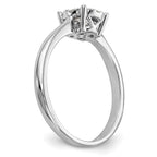 14K White Gold Halo Cluster 1/3 carat Diamond Complete Engagement Ring