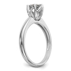 14k White Gold Complete Diamond Cluster Engagement Ring