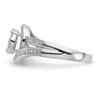 14K White Gold Complete Diamond Cluster Engagement Ring