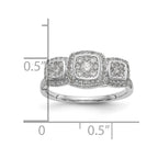 14K White Gold Complete Diamond Cluster Engagement Ring