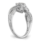 14k White Gold Complete Diamond Cluster Engagement Ring
