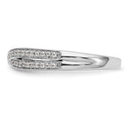 14K White Gold Criss-Cross 1/5 carat Diamond Complete Wedding Band