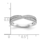 14K White Gold Criss-Cross 1/5 carat Diamond Complete Wedding Band