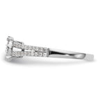14K White Gold Halo Cluster 1/2 carat Diamond Complete Engagement Ring