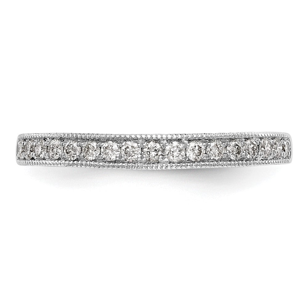 14k White Gold 1/5 carat Diamond Complete Wedding Band